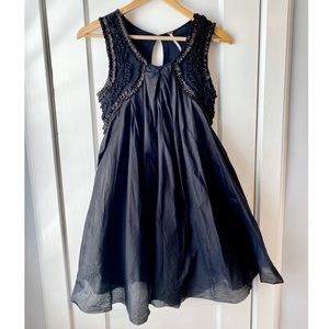 Free People mini pearl and ruffle embellished LBD